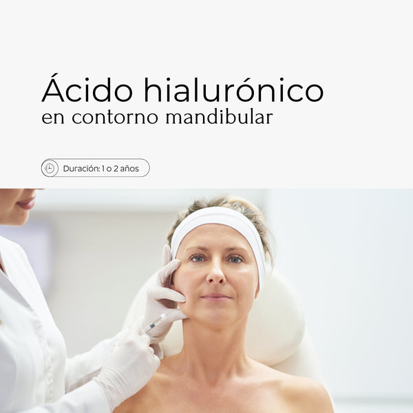 El tratamiento de ácido hialurónico en el contorno mandibular es un procedimiento estético no invasivo que utiliza ácido hialurónico para redefinir y resaltar la línea de la mandíbula. Mediante inyecciones precisas, este tratamiento mejora la definición del contorno facial, corrige flacidez y proporciona un perfil más armonioso, sin necesidad de cirugía.